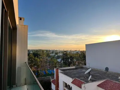 a view of a city from a building at Anfaflore2 in Casablanca