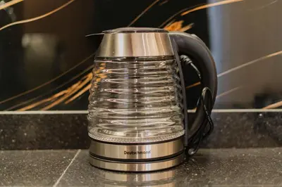 a coffee pot sitting on top of a counter at New Cosy 1BR Autonome Fibre by- Global Home Stay in Casablanca