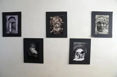 a group of pictures hanging on a wall at Contemporary Moroccan elegance in the heart of Casa in Casablanca