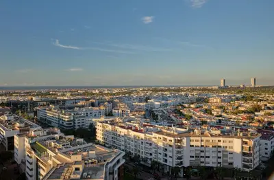 an aerial view of a city with buildings at The View Rabat in Rabat