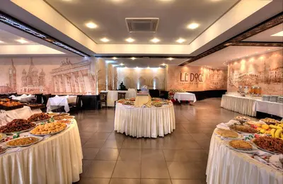 a banquet hall with tables filled with food at Casablanca Le Lido Thalasso & Spa (ex Riad Salam) in Casablanca