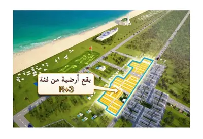 a map of a beach with a sign on it at Appartement in Casablanca close to the beach in Casablanca