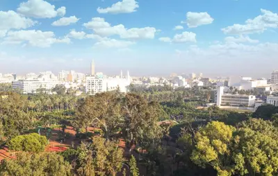 a view of a city with trees and buildings at Suite Hotel Casa Diamond in Casablanca