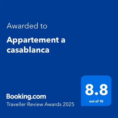 a blue screen with the text upgraded to appointment a casablanca at Appartement a casablanca in Casablanca