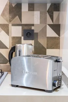 a toaster sitting on top of a counter at Stylish & Chic Flat - Best Place - New Building in Casablanca