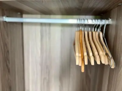 a bunch of tooth brushes hanging from a shower curtain at OceanParc - Vue sur Mer et Parc 24H Sécurité in Mohammedia