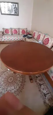 a coffee table in a living room with a couch at Apartment in the center of Casablanca in Roches Noires
