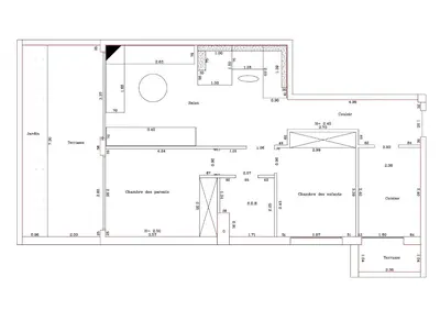 a floor plan of a house at Apparemment Rockisland in Mohammedia