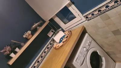 an overhead view of a washing machine in a room at Océan Beach in Tamaris